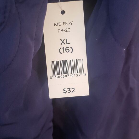 NWT Navy Blue dip Lightweight Quilted Lined Jacket Coat Youth Sz XL (16) - Picture 3 of 7